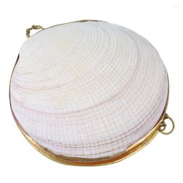 Jewelry Pouches Natural Shell Box Jewellery Container Handmade Retro Creative Golden Edge Gift Ring Case Valentine'S Day