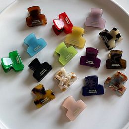 Small French Languid Style Candy Colours Claw Clip Retro Solid Cute Hair Clamps