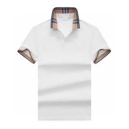 Polo shirt mens clothes designer classic shirts tried-and-true wardrobe staple Spun breathable clean profilewith mother pearl button mens polo shirt Asia size M 3XL
