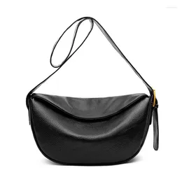 Evening Bags Women's Bag Genuine Leather Handbags Designer Wide Shoulder Strap Women High Quality Female Messenger