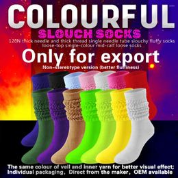 Women Socks CHAOZHU Japanese High School Heavy Double Needels Yarn Knitting Quality Girls Slouch Loose 3 Kinds Of Wear Way