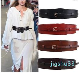 Belt Western cowhide wide pin buckle Women's 5 colors Fashionable thin belt Can be used alone Dress down jacket