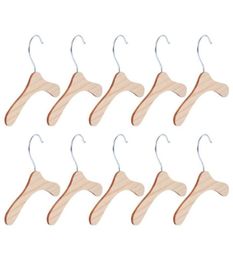 Hangers Racks 10pcs Wooden Pet Apparel Dog Clothing Hanging Rack Silver Wood Color4196422