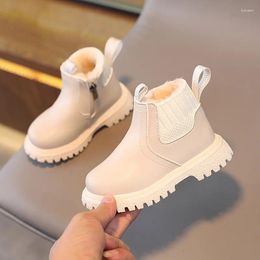 Boots Childrens Girls Fashion Warm Shoes Design Princess Plush Cotton Soft Sole Anti Slip Boys Leather Trendy