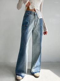 Women's Jeans 2023 Korean Streetwear Vintage Blue Y2K Baggy Pants For Women Clothing Pockets Lady Wide Leg Old Denim Trousers Ropa Mujer