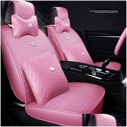 Car Seat Covers Purple Mobile Ers Pu Leather Er For Subaru Honda Interiors Accessories 1 Set Drop Delivery Mobiles Motorcycles Interi Dh0Ya