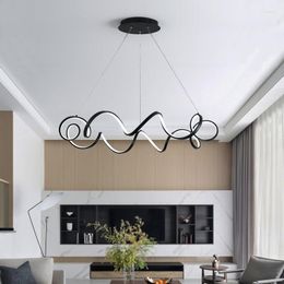 Pendant Lamps LED Nordic Living Room Chandelier Modern Minimalist Bedroom Lighting Restaurant Ring Household Luxury Bar Home Decor