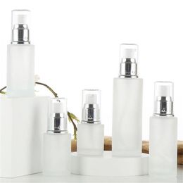 Frosted Glass Bottle Lotion Spray Pump Bottles Perfume Container Comestic Refillable Storage Packaging 20ml 30ml 40ml 50ml 60ml 80ml 10 Mwka
