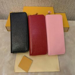 The most fashionable zipper wallet card and coin men's leather wallet card holder coin purse ladies wallet with box2910
