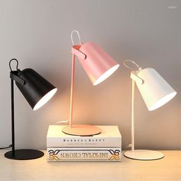 Table Lamps LED Reading Lamp Black White Modern Eye Care Office Nordic Bedroom Living Room Desktop