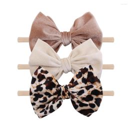 Hair Accessories Velvet Nylon Headbands 4.5 Bows Soft Solid Elastic Bands DIY Girls For Kids Party Hairband Accesories