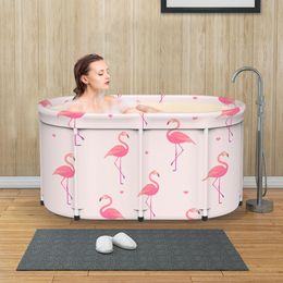 Bathtubs Portable Bathtub Barrel Thickened Plastic Folding Large Adult Bath Tub Household SPA Full Body Hot Tub Bathroom Supplies