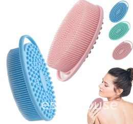 Silicone Body Scrubber Loofah Double Sided Exfoliating Body Bath Shower Scrubbers Brushes for Kids Men Women8704315