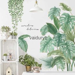 Wall Decor Nordic Style Tropical Plants Leaves Stickers for Living Room Bedroom Eco-friendly Vinyl Decals Art Poster Homevaiduryb