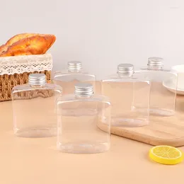 Storage Bottles 5Pcs 260ml Plastic For Drinks Containers Transparent Drinking Water Bottle With Lids Caps