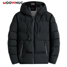 Mens Down Parkas Fashion Parkas Male Thick Winter Overcoat Mens Casual Jacket Hat Warm Long Windbreaker Classic Windproof Business Hombre 231127