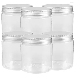 Storage Bottles 6 Pcs Aluminum Lid Mason Jars Lids Multifunctional Plastic Terrarium Mini Food Container Pet Baby Glass