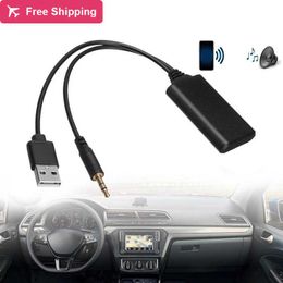 High Quality Universal Car 12V Bluetooth-compatible Module Adapter Stereo Cable AUX-IN 3.5MM Jack Wireless Radio Adapter Aux USB