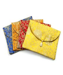 Luxury Chinese style Scripture Book Bag Lucky Large Silk Brocade Storage Bag Buddhist books Cloth Protection Collection Bag2147409