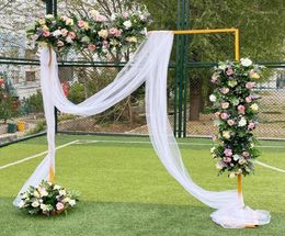 Party Decoration Wedding Square Arch Event Props Metal Stand Stage Backdrop Frame Decorative Artificial Flowers Rack Balloon2005543