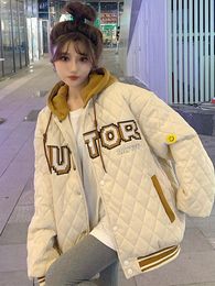 Leather Baseball Suit Cotton Coat Women's Thicken Autumn And Winter 2022 New Design Bomber Jacket For Female