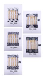 ECO Friendly Travel Bamboo Flatware Sets Portable Hygienic Cutlery Dinnerware Cloth Bag Private Straw Knife Fork Spoon Chopsticks 4652305
