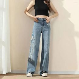 Women's Jeans Cargo Women Pants Female Bottoms Fashion 2023 Jean Baggy Clothes Wide Leg Pant High Waisted Trousers Urban Woman Trend