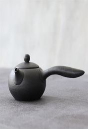 LUWU black ceramic kyusu teapot kettle pot chinese kung fu sets 150ml 2108139815984