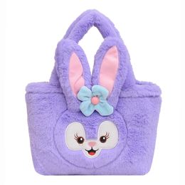 2023 cartoon strawberry bear plush handbag cute doll children's bag female companion hand gift handbag for kids Outdoor Bags