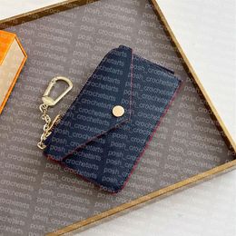 Coated Canvas Card Holder Recto Sold with Box Embossed Genuine Leather Small Leather Goods3096
