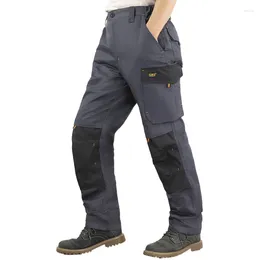 Men's Pants Multi-Pocket Cargo Outdoor Work Wear-Resistant Worker's Trousers