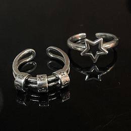luxus schmuck designer ring ringe um den stern verstellbare ringe retro persönlichkeit do-it-yourself zeigefinger offen und wild kombination punk ring mädchen paar 01