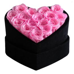 Decorative Flowers 16pcs Natural Preserved Roses In A Velvet Box Eternal Real That Last Up To 3 Years Birthday Valentines Day Gifts For Her