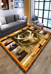 Carpets Deer 3D Print Cartoon Child Gift Bedroom Play Soft Floor Mat Flannel Memory Foam Nonslip Area Rugs For Home Living Room6267002