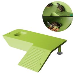 Terrariums Water and Land Slope Box Feeding Climbing Platform Pet Turtle Frog Hamster Cage Scorpion Lizard Spider Breeding Box Accessories