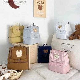 Diaper Bags Korea Style Portable Mommy Backpack Storage Maternity Diaper Bag Nappy Organiser Milk Bottle Insulated Bag for Nursery Baby Care Q231127