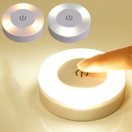 3 Modes LED Sensor Lights Magnetic Base Wall USB Charged Circle Portable Round Dimming Bedroom Kitchen Night Lamp AA230426