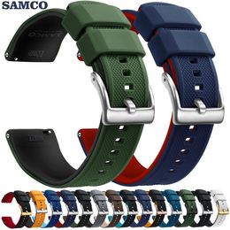 Watch Bands Premium Silicone Band Quick Release Rubber Strap 18mm 20mm 22mm Replacement Watchband 231124