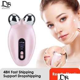 Face Care Devices Ems Masr Roller Miclogurrent Lifting Hine V-Face Skin Rejuvenation Anti-Wrinkle Beauty Device Drop Delivery Health T Dhldh