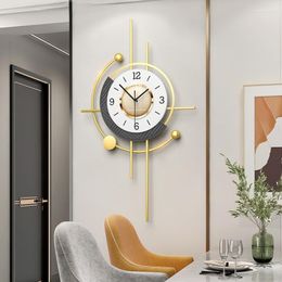 Wall Clocks Creative Clock Modern Design Living Room Nordic Art Metal Simple Fashion Large Mechanism Horloge Home Decoration