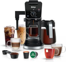 Ninja CFP301 DualBrew Pro Specialty 12-Cup Drip Maker with Glass Carafe, Single-Serve Grounds, compatible with K-Cup pods, with 4 Brew Styles, Separate Hot Water System