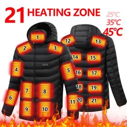 Men's Vests 21 Areas Heated Jacket Men Electric Winter Women's Motorcycle Jacket USB Warm Vest Heating Jacket Heated Vest Coat Ski Hiking 231127