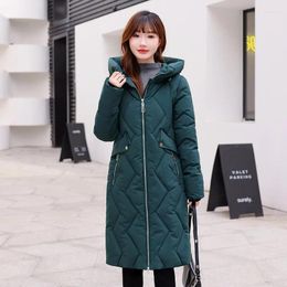 Women's Trench Coats Medium Length Down Loose Warm Thickened Jacket For Women 2023 Hooded Parkas Temperament Commuter Coat Abrigo Mujer