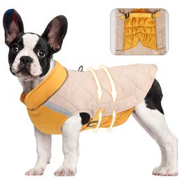 Dog Cold Weather Coats - Cozy Windproof Winter Dog Jacket, Thick Padded Warm Coat Reflective Vest Clothes for Puppy Small Medium Large Dogs