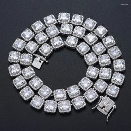 Chains Hip Hop Cuban Chain 10mm Cubic Zircon Sparkling Like Diamond Super Shine Jewelry For Rapper Young Man Necklace