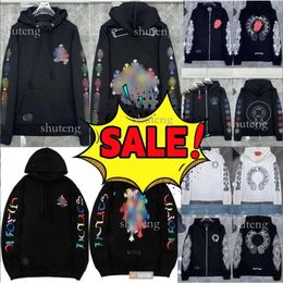 T Shirts Designer Mens Chrome Winter Heart Hoodie Ch Long Sleeve Jacket Loose Coat Hooded Hoody Woman Hip Hop Chromees Hearts Zip Up 6je S 785