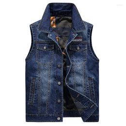 Men's Vests Grand Spring Autumn The Listing Men's Jeans Lapel Multi Pocket Vest Men Casual Coat Gilet Direct Selling Recommend