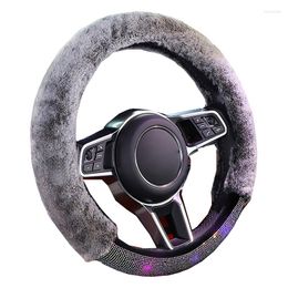 Steering Wheel Covers Winter Fashion Universal Car Braid Cover Wrap Case For 37-38 CM 14.5"-15" M Size Steering-Wheel Woman Girl