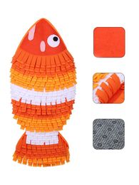 Toys Pet Toy Dog Sniffing Pad Fish Shape Food Hiding Olfactory Snuffle Smell Mat Interactive Training Carpet Blanket Pet Accessories