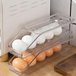 Storage Bottles Plastic Eco-friendly Fridge Side Door Egg Dispenser Box Space-saving Refrigerator Holder Drawer Type Daily Use